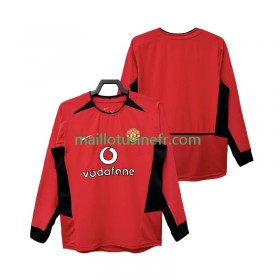 Maillot de Foot Manchester United 2004 Domicile Retro 2002 Manches Longues